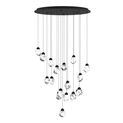 Eglo - LED Hämardatav lühter 17xLED/3W/230V 3000K must/läbipaistev