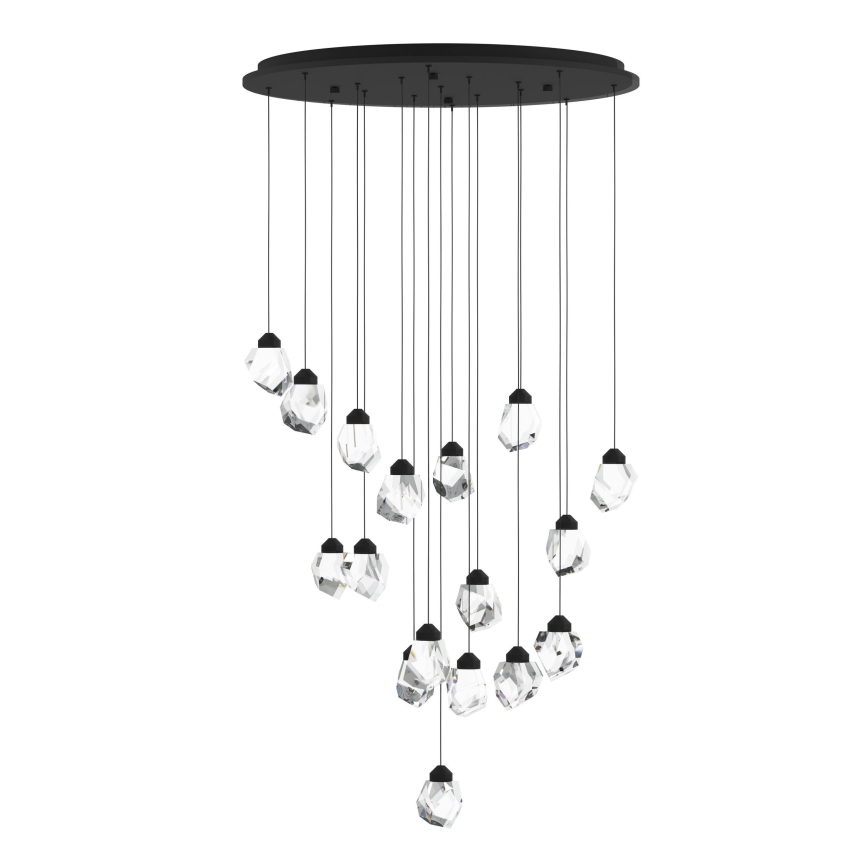 Eglo - LED Hämardatav lühter 17xLED/3W/230V 3000K must/läbipaistev