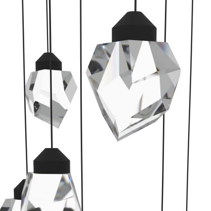 Eglo - LED Hämardatav lühter 14xLED/3W/230V 3000K must/läbipaistev