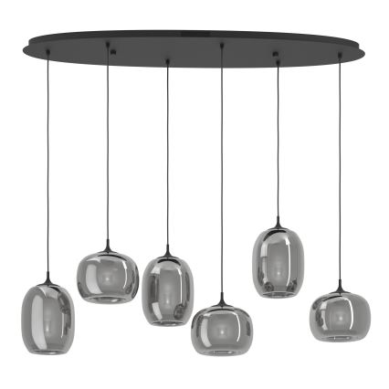 Eglo - LED Hämardatav lühter 6xLED/3,7W/230V 2700-6500K suitsune + kaugjuhtimispult