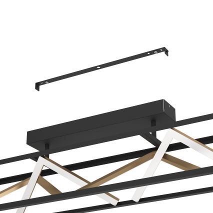 Eglo - LED Hämardatav pinnale kinnitatav lühter LED/45W/230V 2700-6500K must/kuldne + kaugjuhtimispult