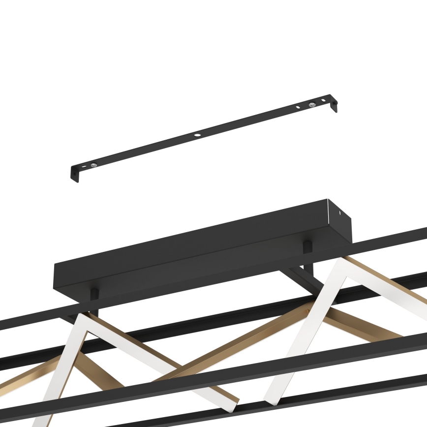 Eglo - LED Hämardatav pinnale kinnitatav lühter LED/45W/230V 2700-6500K must/kuldne + kaugjuhtimispult
