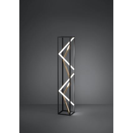 Eglo - LED Hämardatav põrandalamp LED/23W/230V 2700-6500K must/kuldne + kaugjuhtimispult