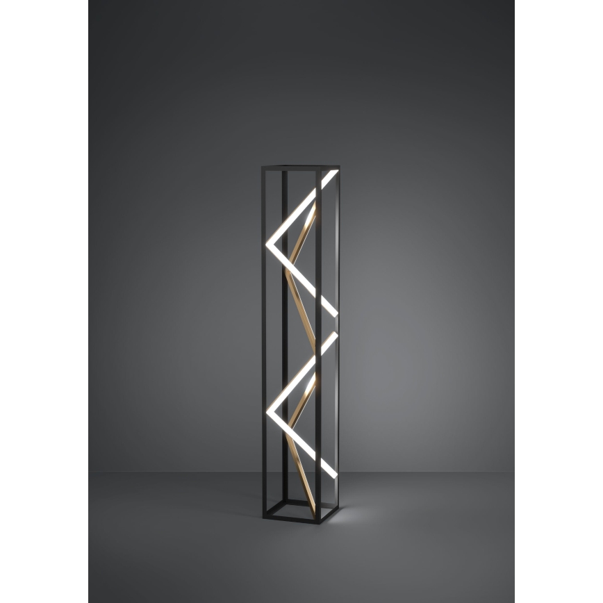 Eglo - LED Hämardatav põrandalamp LED/23W/230V 2700-6500K must/kuldne + kaugjuhtimispult