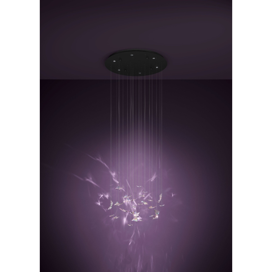 Eglo - Hämardatav LED-lühter kaablil 6xLED/4,2W/230V must/läbipaistev