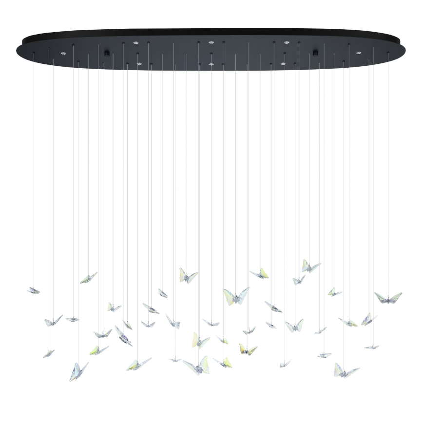 Eglo - LED hämardatav ripplühter kaablil 8xLED/4,2W/230V must/läbipaistev