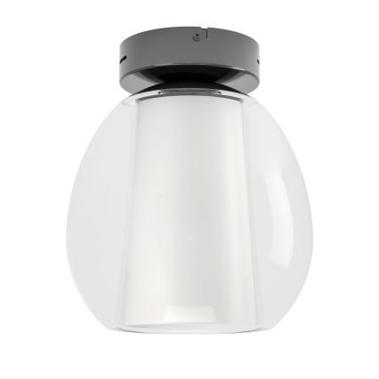 Eglo – hämardatav LED-laevalgusti LED/5,5W/230V + LED/1,6W 2200–6500K, Ø 25 cm, must-kroom, koos kaugjuhtimispuldiga