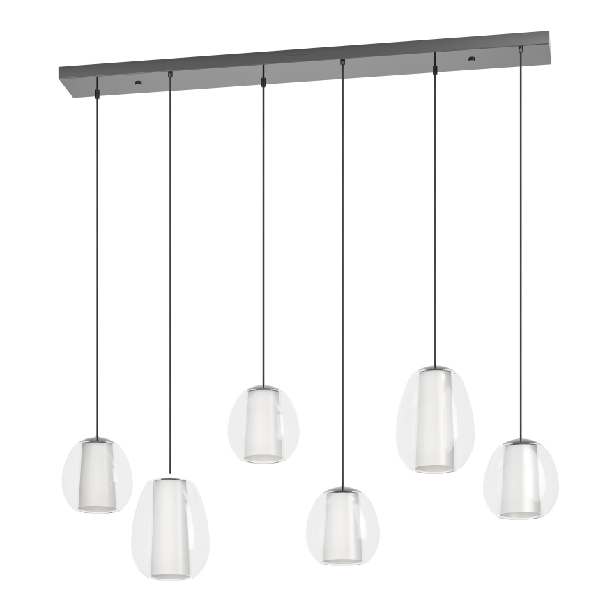 Eglo - LED hämardatav ripplühter kaabliga 2xLED/7W/230V + 4xLED/5,5W + 6xLED/1,6W 2200-6500K must kroom