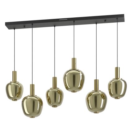 Eglo - LED Hämardatav lühter 3xLED/5W/230V + 3xLED/6,5W + 6xLED/1,6W 2200-6500K kuldne