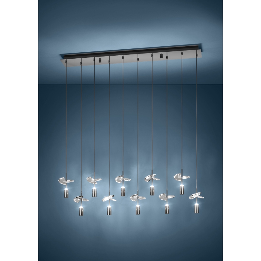 Eglo - LED-lühter juhtmega 10xLED/2,6W/230V 2200/3000/4000K läikiv kroom