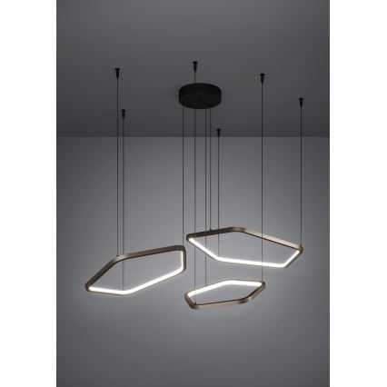 Eglo - LED hämardatav rippvalgusti kaabliga LED/50W/230V 2200-6500K messing + kaugjuhtimispult