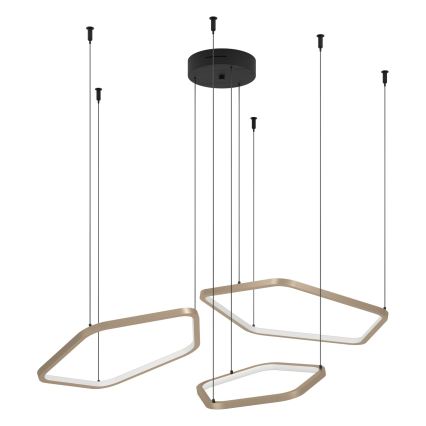 Eglo - LED-hämardatav rippvalgusti kaabliga LED/50W/230V messing + kaugjuhtimispult