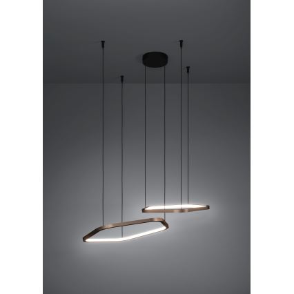 Eglo - Hämardatav LED rippvalgusti kaablil LED/30W/230V kuldne + kaugjuhtimispult