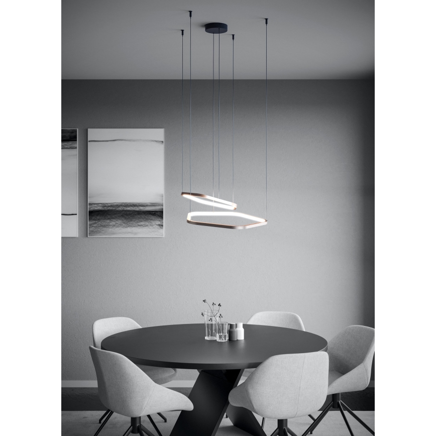 Eglo - hämardatav LED-rippvalgusti kaablil LED/30W/230V 2200-6500K messing + kaugjuhtimispult