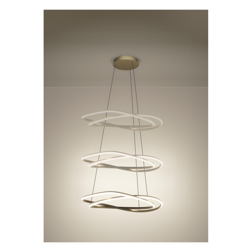 Eglo - LED-hämardatav rippvalgusti kaabliga LED/60W/230V 2200-6500K kuldne + kaugjuhtimispult