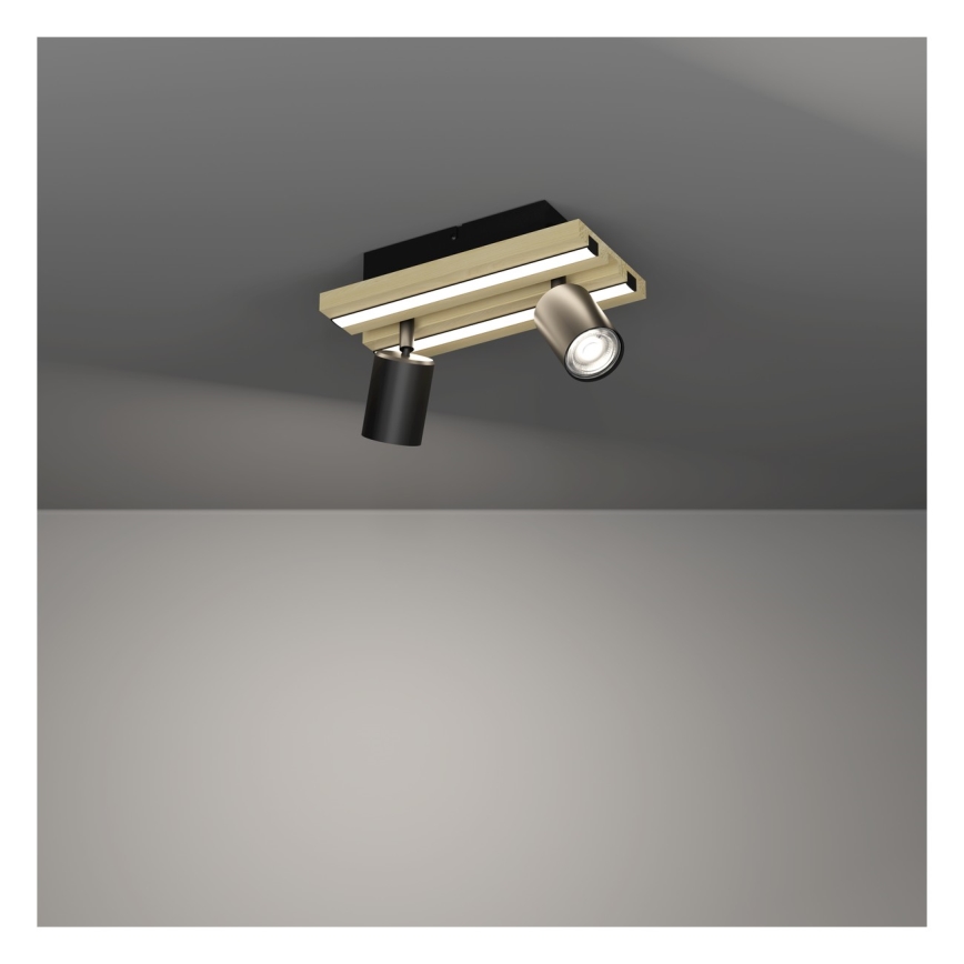 Eglo - LED spottvalgusti 2xLED/2,2W/230V + 2xLED/1,2W + 2xLED/2W beež/must