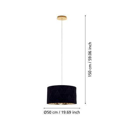 Eglo 39224 - Ripatslamp DOLORITA 3xE27/60W/230V