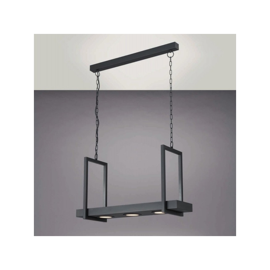 Eglo 39299 - LED RGBW hämardatav kettaga rippvalgusti riiuliga CALAMONA 3xLED/6W/230V + kaugjuhtimispult