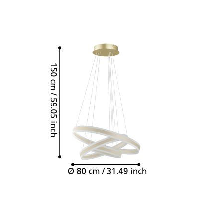 Eglo - LED Hämardatav lühter LED/78W/230V + LED/70W + LED/34W