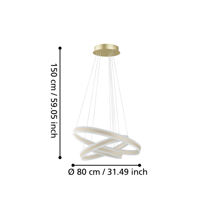 Eglo - LED Hämardatav lühter LED/78W/230V + LED/70W + LED/34W