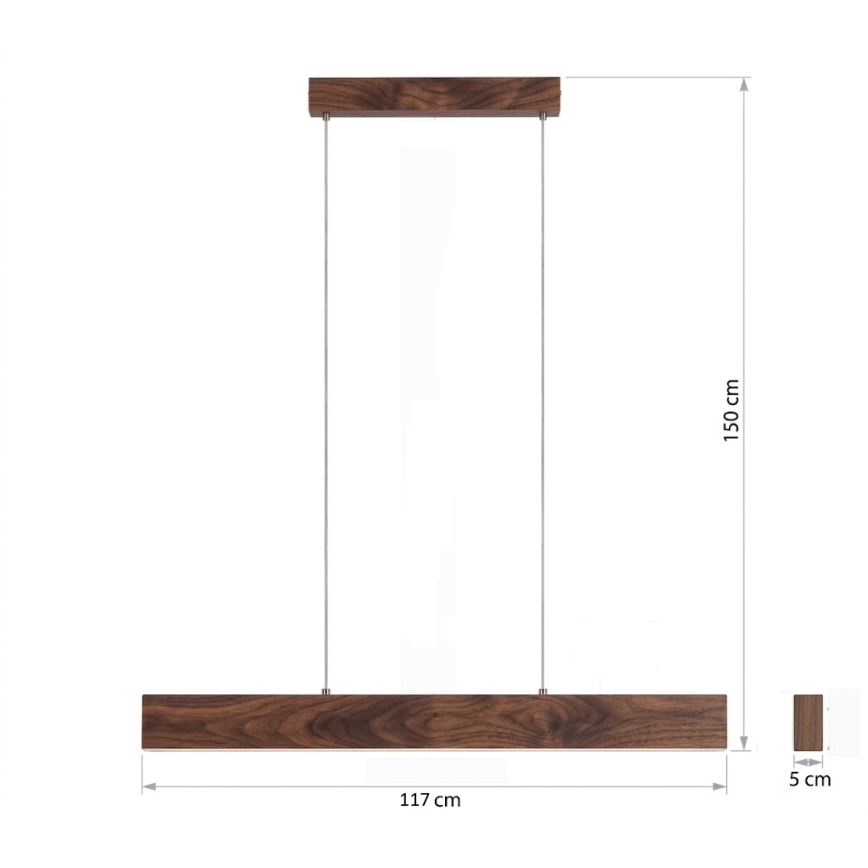 Eglo - LED hämardatav rippvalgusti kaablil LED/21W/230V + LED/8,4W pähkel