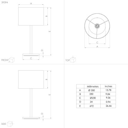 Eglo - Laualamp 1xE27/60W/230V vask