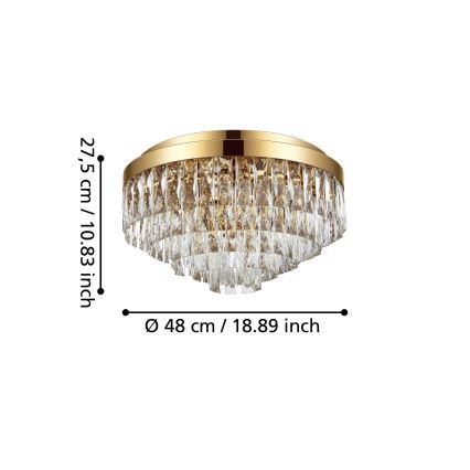 Eglo 39457 - Laevalgusti VALPARAISO 8xE14/40W/230V kuldne
