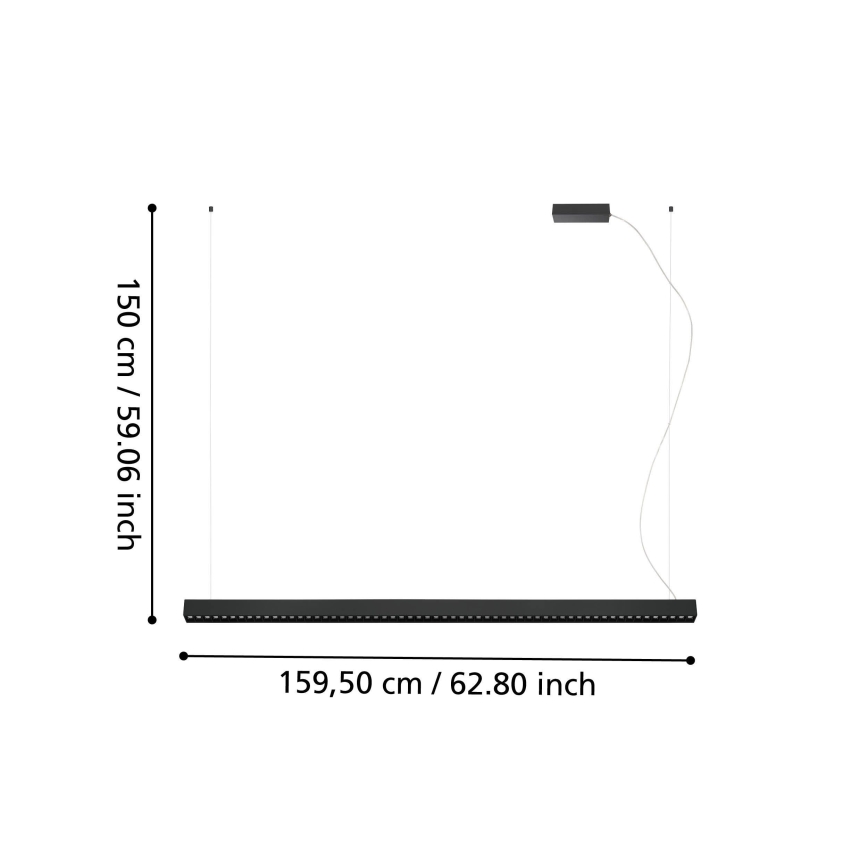Eglo 39485 - LED Hämardatav lühter LED/30,5W/230V + LED/15,5W