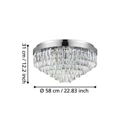 Eglo 39491 - Laevalgusti VALPARAISO 11xE14/40W/230V läikiv kroom