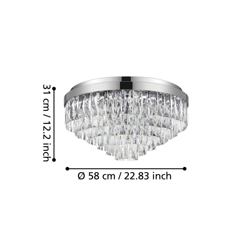 Eglo 39491 - Laevalgusti VALPARAISO 11xE14/40W/230V läikiv kroom