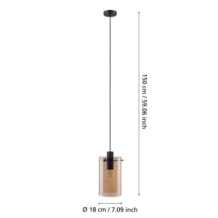 Eglo 39537 - Lühter POLVERARA 1xE27/40W/230V