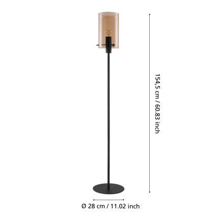 Eglo 39542 - Põrandalamp POLVERARA 1xE27/40W/230V