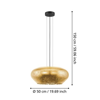 Eglo 39595 - Lühter PRIORAT 3xE27/20W/230V