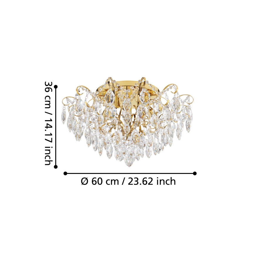 Eglo 39602 - Pinnale kinnitatav lühter FENOULLET 6xE14/25W/230V kuldne