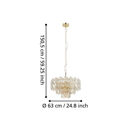Eglo 39613 - Lühter CALMEILLES 10xE14/25W/230V d. 63 cm