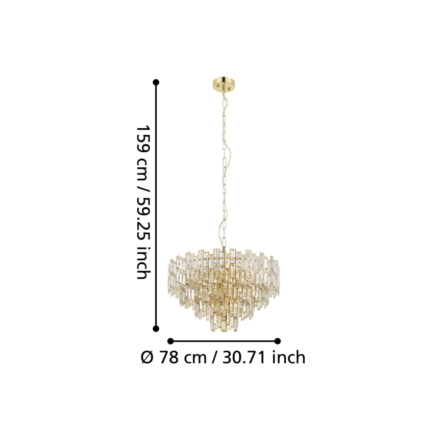 Eglo 39614 - Lühter CALMEILLES 10xE14/25W/230V d. 78 cm
