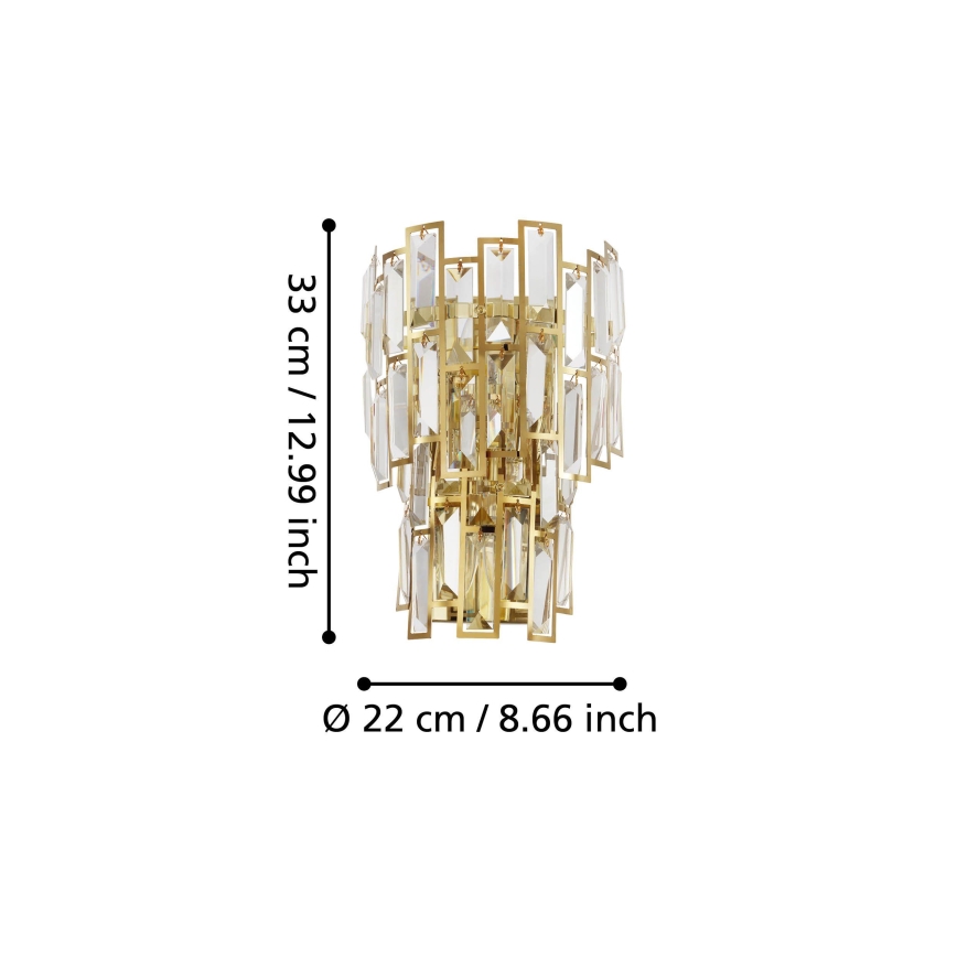 Eglo 39615 - Seinavalgusti CALMEILLES 3xE14/25W/230V