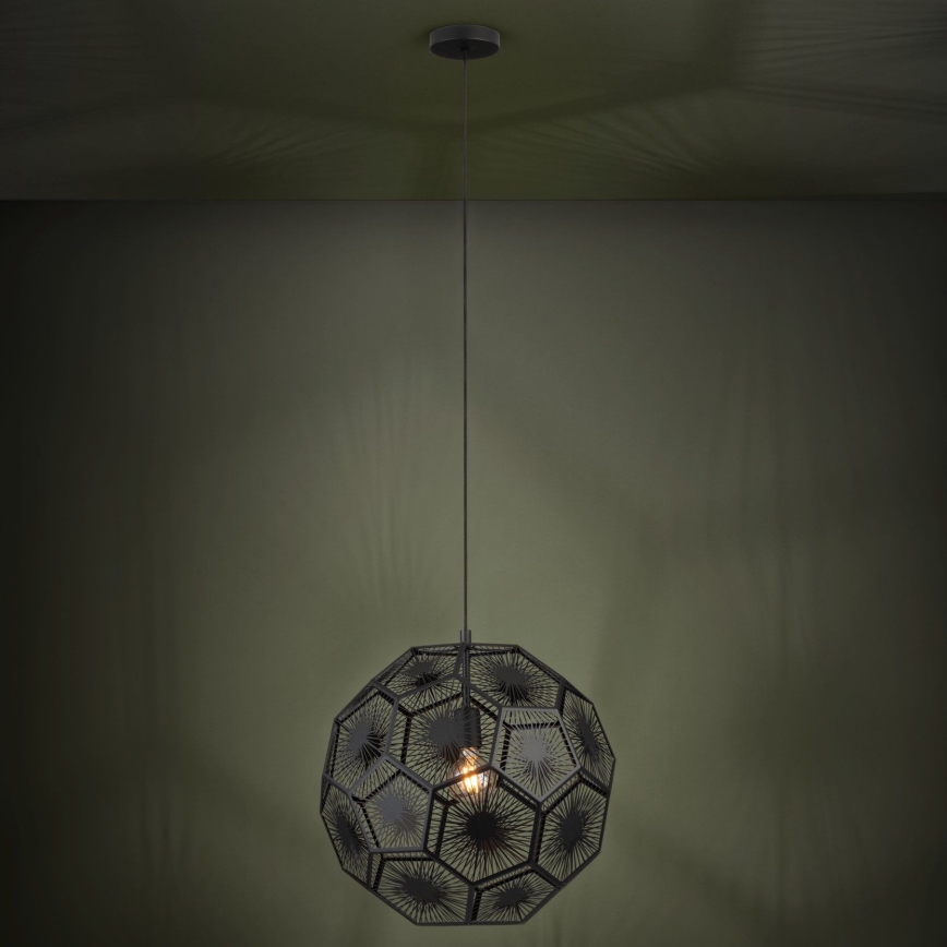 Eglo 39619 - Lühter 1xE27/60W/230V d. 50 cm must