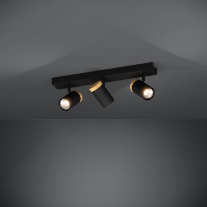 Eglo - LED Kohtvalgusti 3xGU10/4,5W/230V 3000K must/pruun