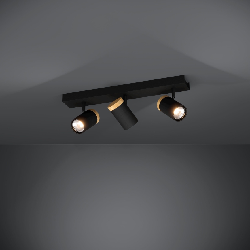 Eglo - LED Kohtvalgusti 3xGU10/4,5W/230V 3000K must/pruun