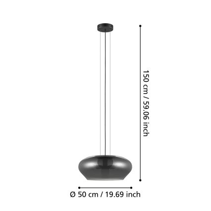 Eglo 39658 - Lühter PRIORAT 3xE27/20W/230V