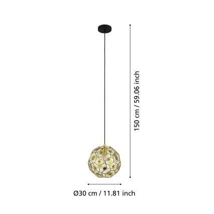 Eglo 39754 - Lühter SKOURA 1xE27/60W/230V d. 30 cm
