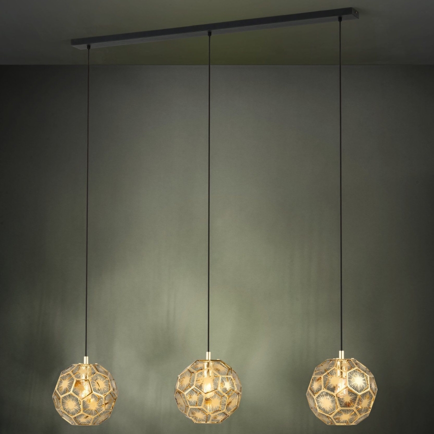 Eglo 39757 - Lühter SKOURA 3xE27/60W/230V