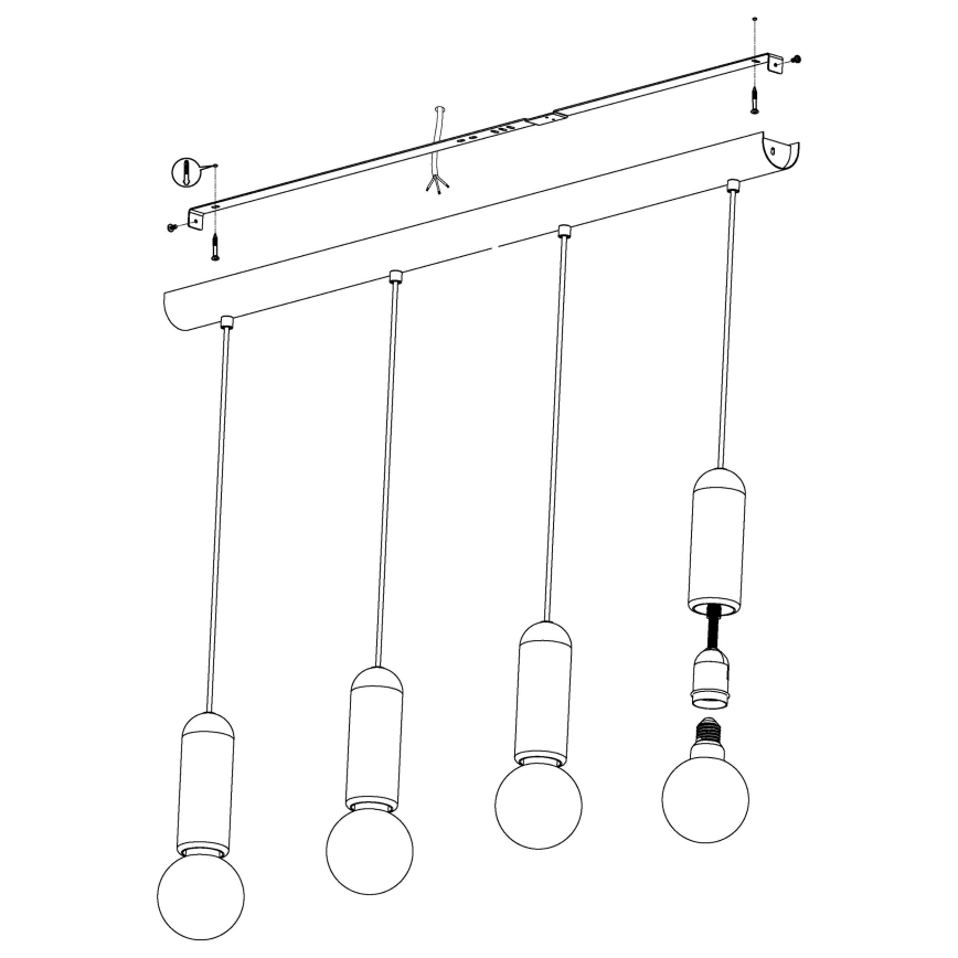 Eglo - Lühter 4xE27/40W/230V