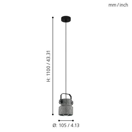 Eglo - Lühter 1xE27/40W/230V