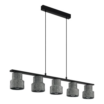 Eglo 39855 - Rippvalgusti kaabliga HILCOTT 5xE27/40W/230V