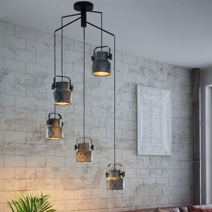 Eglo 39856 - Pinnapealne lühter HILCOTT 5xE27/40W/230V