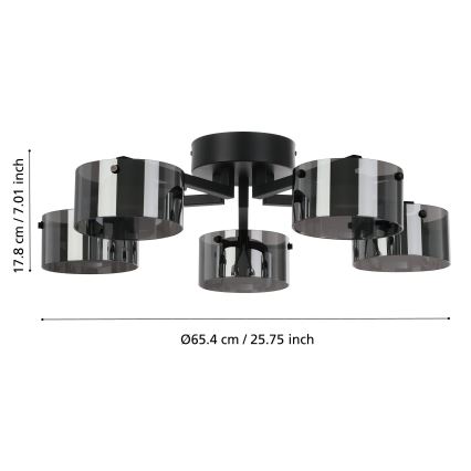 Eglo 39874 - LED Hämardatav pinnale kinnitatav lühter COPILLOS 5xLED/5,4W/230V
