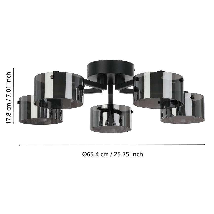 Eglo 39874 - LED Hämardatav pinnale kinnitatav lühter COPILLOS 5xLED/5,4W/230V
