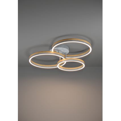 Eglo - LED Hämardatav pinnale kinnitatav lühter LED/12,5W/230V + 2xLED/15,5W 3000K hall/tamm